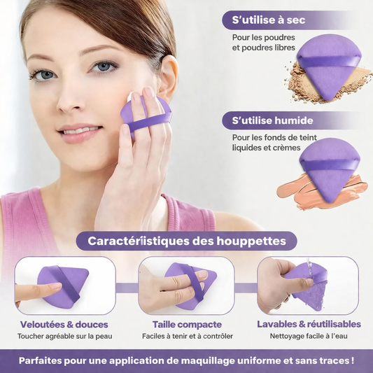Collection Houppettes Maquillage Violettes